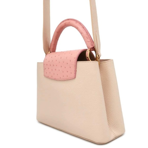 Louis Vuitton Handbag Taurillon Ostrich Capucines Pink Shoulder Bag - Picture 2 of 11